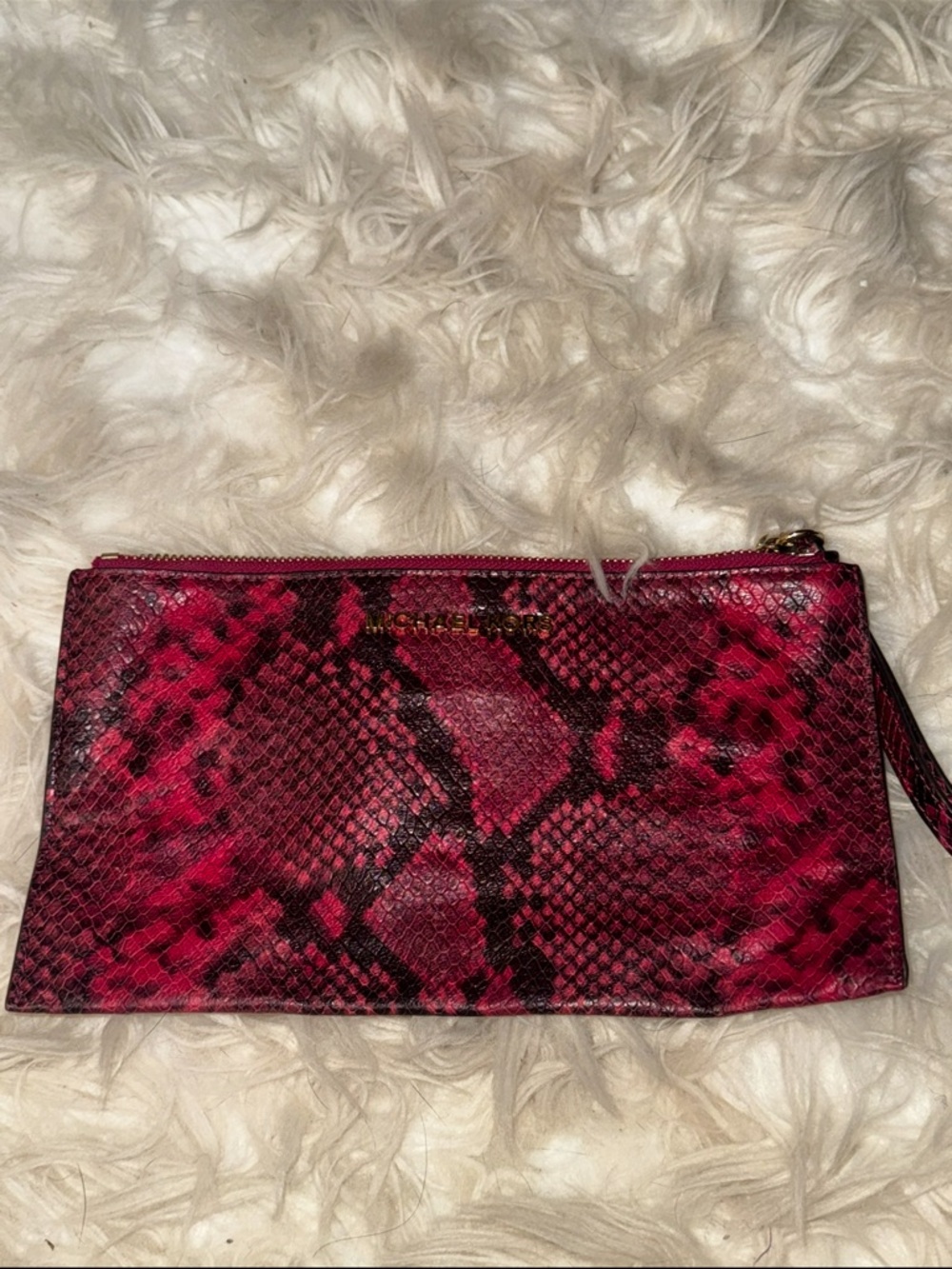 Michael kors reptile wristlet